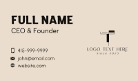 Interior Design Letter T Business Card