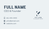 Creative Agency Letter K Business Card