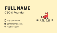 Red Dinosaur Mascot Business Card