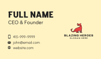 Red Dinosaur Mascot Business Card Image Preview