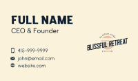 Retro Apparel Wordmark  Business Card