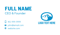 Blue Mountain Oval Business Card Design