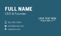 Underline Handwritten Wordmark Business Card Design