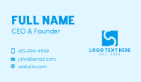 Blue Letter S  Business Card Design