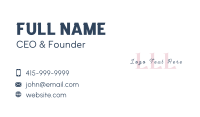 Feminine Generic Letter  Business Card