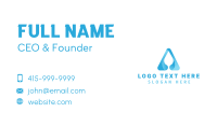 Water Drink Letter A Business Card
