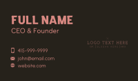 Entrepreneur Business Card example 1