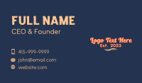 Word Business Card example 3