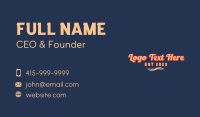 Fashion Script Wordmark Business Card