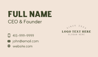 Cursive Vintage Wordmark Business Card