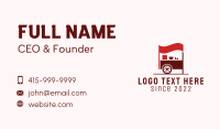 Red Food Cart  Business Card