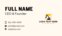 Construction Excavator Machinery  Business Card