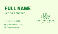 Green Letter A Leaf Business Card