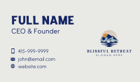 River Mountain Sunset Business Card