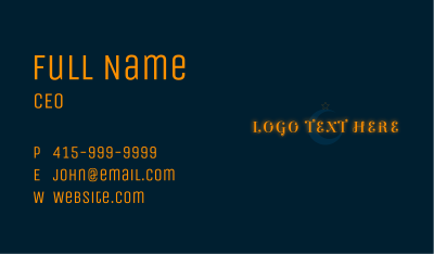 Cosmos Glow Wordmark Business Card
