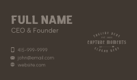 Minimalist Gothic Wordmark Business Card