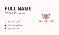 Horse Wings Shield Lettermark Business Card