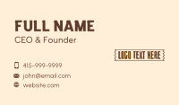 Tropical Tiki Wordmark Business Card