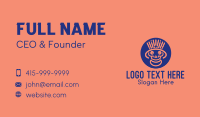 Happy Minimalist Skull Business Card