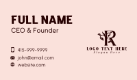 Leaf Spa Letter R Business Card