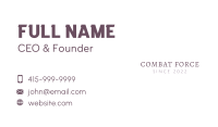 Deluxe Business Wordmark Business Card