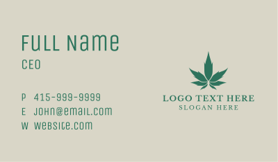 Generic Marijuana Brand Business Card
