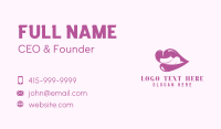 Purple Sexy Lips Business Card