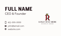 Regal Crown Letter R Business Card