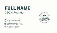 Organic Salad Restaurant Business Card Design