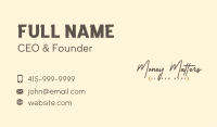 Classic Signature Wordmark Business Card