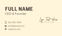 Classic Signature Wordmark Business Card Design