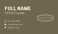 Vintage Hexagon Wordmark Business Card