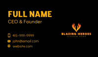 Flame Fire Restaurant Letter V Business Card Image Preview