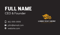 Flaming Flag Racetrack Business Card