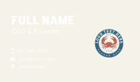 Crab Restaurant Badge Business Card Design