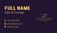 Elegant Gold Letter UN Business Card