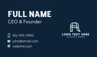 Modern Startup Agency Letter A Business Card