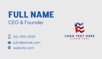American Patriot Letter E Business Card Design