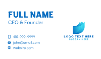 Blue Abstract File Business Card