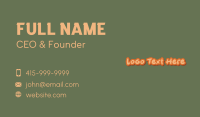 Creative Handwritten Wordmark Business Card Design