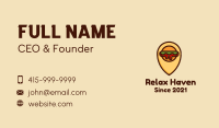 Burger Location Pin Business Card