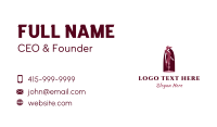 Maroon Lady Mannequin Business Card Design