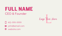 Feminine Style Letter  Business Card Design