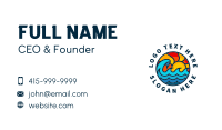 Sunny Beach Ocean Wave Business Card