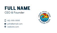 Sunny Beach Ocean Wave Business Card Design