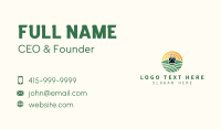 Field Lawn Mower Landscaping Business Card