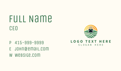 Field Lawn Mower Landscaping Business Card Image Preview