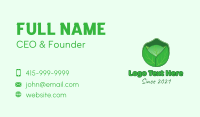 Green Cabbage  Vegetable Business Card Design