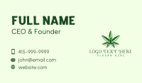 Green Cannabis Meditation Business Card Design
