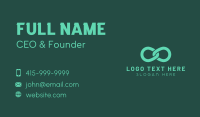 Green Infinity Link Business Card Design